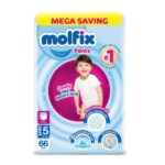 Molfix Pants Diapers - Mega Pack - Junior Size 5 - 66 Pieces