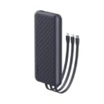 Oraimo Power Bank Slice Link Pro 10,000 mAh, 22.5W, Built-In Cables - Grey