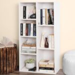 Modern Home DIY 7-Cube Engineered Wood Book Shelf, a Multipurpose Open Storage Organizer and Book Stand for Home, Office, or Study Room, presented in a clean and modern White finish
