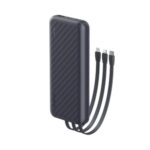 Oraimo Power Bank Slice Link Pro 10,000 mAh, 22.5W, Built-In Cables - Grey - Image 2